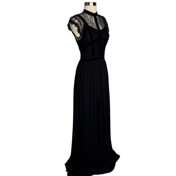 Miusol Whimsigoth Goth Dark Fairy Black Lace Maxi Dress Sz Sm - Picture 13 of 13